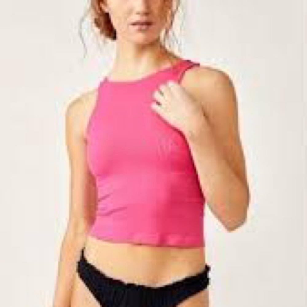 Free People Intimately Clean Lines Cami in Raspberry | Size M/L - Picture 3 of 6